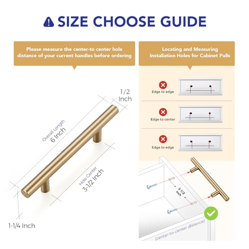 Ravinte Champagne Bronze Cabinet Handles 3-1/2 Inch Hole Center 30 Pack - color: Champagne Bronze, size: 3-1/2 Inch Hole Center