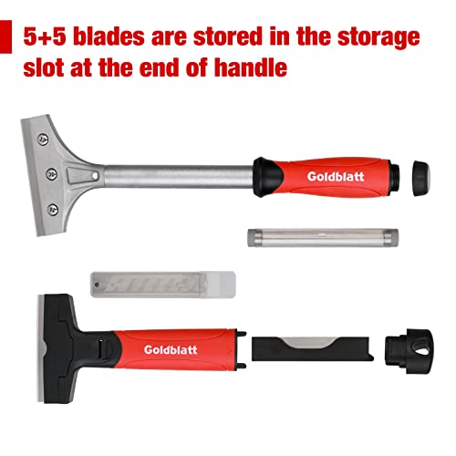 Goldblatt 2 Pieces Glass Scraper Set with 20pcs Blades, Razor Scraper Tools