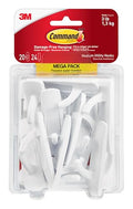 Command Medium White Hooks, 20 Hooks, 24 Strips