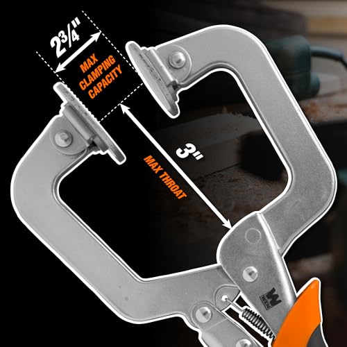 WEN CL327F 3-Inch Face Clamp for Woodworking and Pocket Hole Joinery - size: 3-Inch