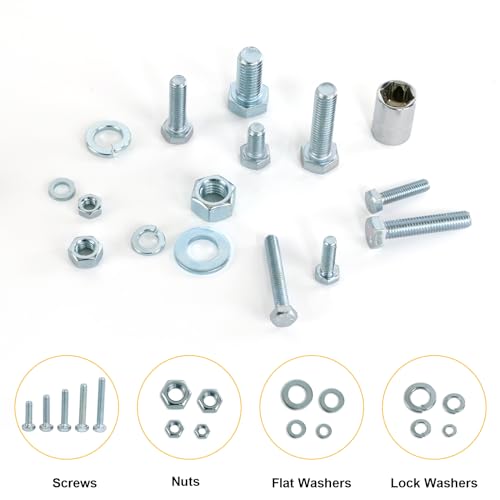 FMhotu 710Pcs Nuts and Bolts Assortment Kit, Metric Grade 10.9 Hex Bolts Nuts Washers Set, M6 M8 M10 M12, 21 Sizes, Comes with 1 Y-Wrench and 4 Bits - size: 710pcs M6 M8 M10 M12
