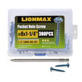 LIONMAX Pocket Hole Screws 1-1/4 Inch, 300 PCS Exterior #8 Pocket Screws - size: #8 x 1-1/4"