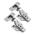 2Pcs Soft Close Inset Cabinet Hinges with Clip-On Plate - color: Inset, size: 2 Pieces
