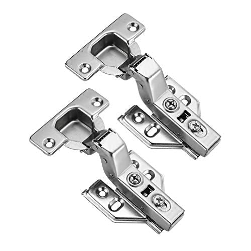 4Pcs Soft Close Inset Cabinet Hinges with Clip-On Plate - color: Inset, size: 4 Pieces
