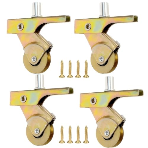 4-Pack Sliding Screen Door Wheels Replacements for B701, B702 and B814, Durable Steel 1 inch Wheel, Smooth and Silent, Screen Door Rollers Hardware Used on Both Top and Bottom