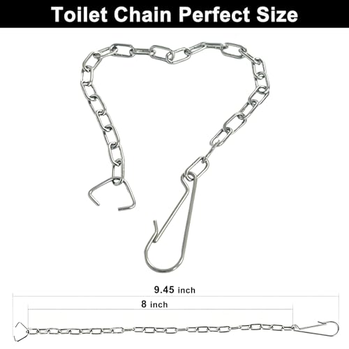 4 Pack Toilet Flapper Chain Replacement Kit