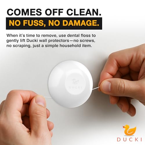 Door Stoppers Wall Protector 2", Reusable & Self Adhesive - 8 Pack White - color: White, size: 2 inch (8 Pack)