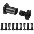 M METERXITY 10-Pack Hex Drive Socket Cap Bolt, M8 x 12mm Carbon Steel Furniture Connector Bolts Barrel Nuts for Furniture Assembly/Cabinet/DIY Binding Post Screws Rivet Fasteners [Black] - size: M8 x 12mm