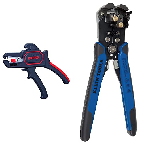Automatic Wire Stripper 10-24 AWG & Klein Tools 11061 Wire Stripper/Wire Cutter for Solid and Stranded AWG Wire, Heavy Duty Kleins are Self Adjusting