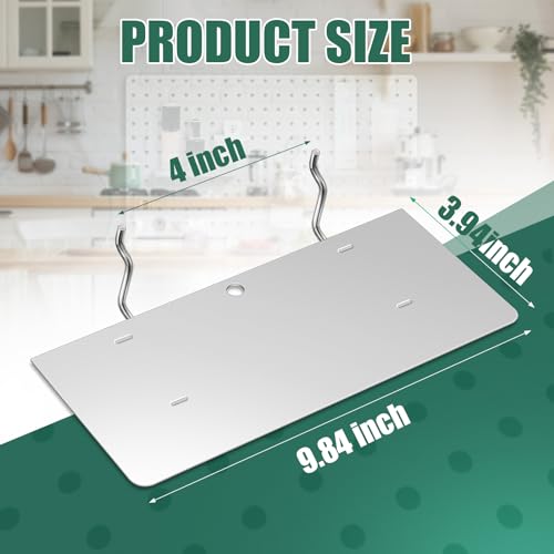 Funrous 4 Pack Pegboard Shelves, Peg Board Accessories,10 x 4 Inch,Silver - color: Silver, size: 10 x 4 Inch