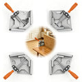4pcs Corner Clamp with Adjustable Aluminum Alloy Swing Jaw, ingle Handle Clamps for DIY Woodworking, Photo Framing, Gifts for Men Dad