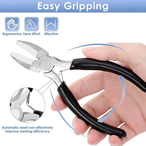 Billbotk Nylon Jaw Pliers for Jewelry Making - Flat Nose, Soft Jaw Pliers for Chain Making - style: Nylon Jaw Pliers