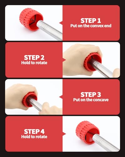 4 PCS 4 in 1 Copper Tubing Brush and Reamer, 1/2 in and 3/4 in Copper Pipe Cleaner, Inner-Outer Reamer Pipes and Pipe Deburring Brush for PVC PPR Brass Aluminum Pipes - style: 4 Pcs Set