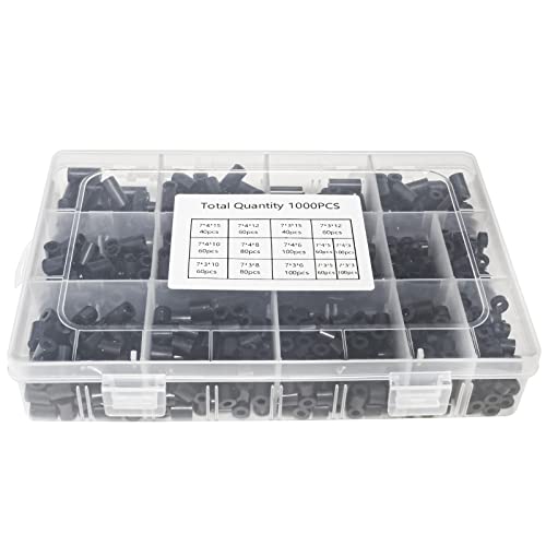 Nylon Round Spacer 1000Pcs, Unthreaded Fits M3 M4 Screws for Outlet Switch