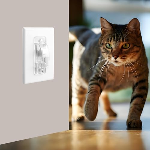 4 Pack Toggle Light Switch Cover Guard, Baby Proof, Clear - size: 4 pack / clear
