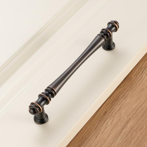 KOOFIZO 10 Pack 5 in Oil Rubbed Bronze Cabinet Pulls, Drawer Handles P30 - color: Oil Rubbed Bronze, size: 5" CC - 10Pcs