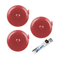 DiCUNO 3-Pack Soft Retractable Measuring Tape, 60-Inch 1.5 Meter, Red - color: Red*3pcs