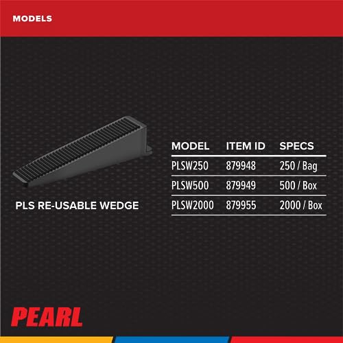 PEARL ABRASIVE CO. Leveling System Box of 500 Wedges