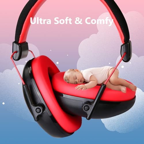 ProCase Kids Noise Cancelling Headphones Ear Hearing Protection, Black - color: Black