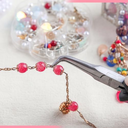 5 Inches Mini Bent Needle Nose Pliers with Serrated Jaw, Soft Grip - style: Bent Needle Nose Plier Serrated Jaws