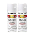 Rust-Oleum Stops Rust Spray Paint, Semi-Gloss White - color: Semi-Gloss White, size: 12 Ounce (Pack of 2)
