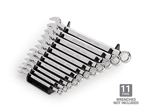 TEKTON 11-Tool Combination Wrench Organizer Rack | OWP12111 - color: Black, size: 11-Tool