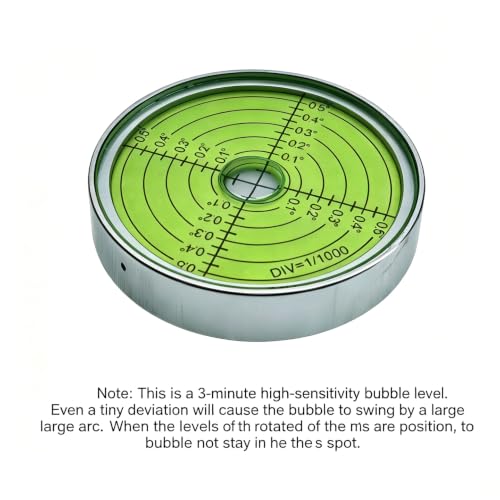 Aluminum alloy high-precision universal horizontal level instrument bubble level tool circle 2.4 inches 60mm (3 points silver green (magnetic)) - color: 3 Points Silver Green (Magnetic)