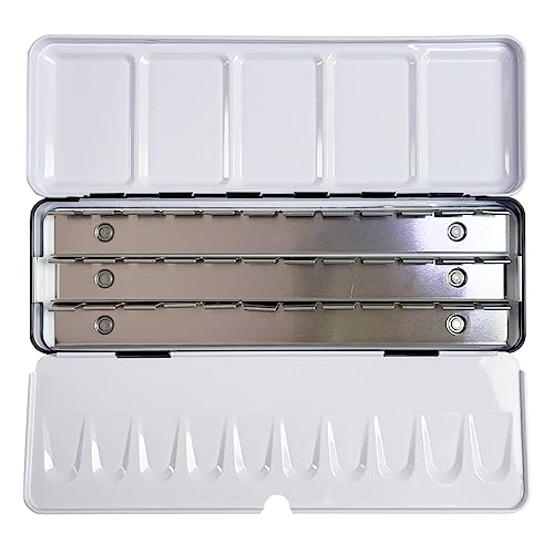 FCLUB Empty Watercolor Tin Palette for Holding 36 Half Pans or 21 Full Pans - style: Empty Tin Box (36)