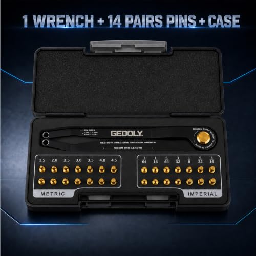 Adjustable Pin Spanner Wrench Set, Heavy Duty Shock & Lock Nut Tool