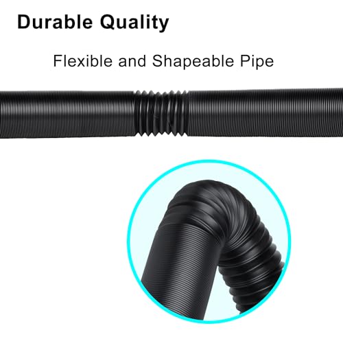 Prestantious 6.6ft Extra Extension Flexible Pipe for Our 3.1" OD Pipe - color: 1 Extra Pipe, Black