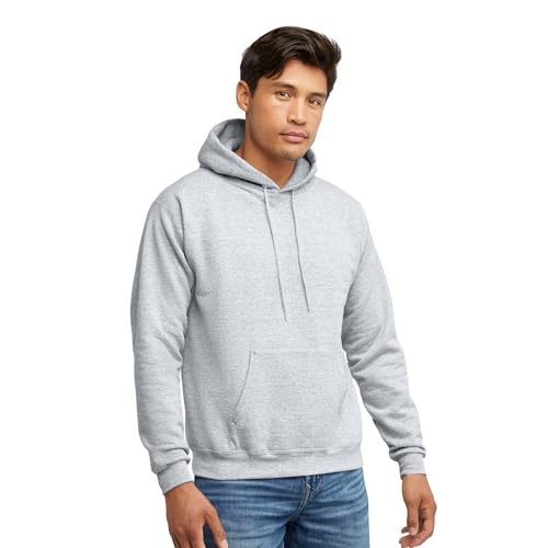 Hanes Men's Hoodie - EcoSmart Fleece Hooded Sweatshirt for Men & Women - Midweight Fleece - Big & Tall Available - color: Ash, size: Small