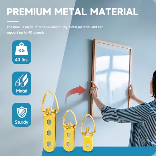 Picture Hanging Kit ,353PCS Picture Hangers Heavy Duty Picture Hanging Hooks with Screws,Sawtooth Hardware for Frames Painting, Art, Photo Mounting
