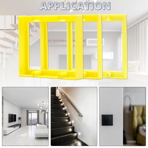 3/4" Double Gang Electrical Box Extender,Yellow,Pack of 3 - color: Yellow-3/4"