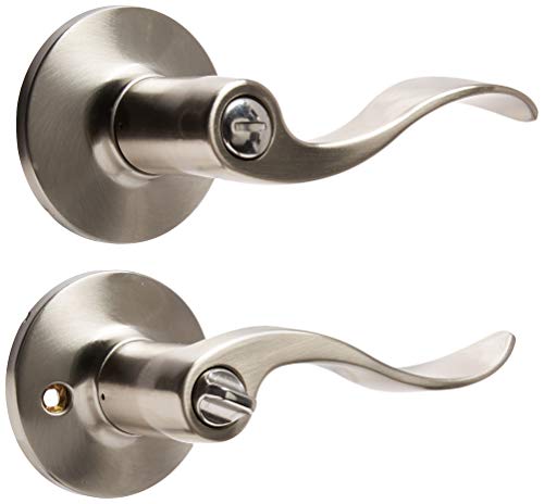 Safe Lock by Kwikset Layton Lever Privacy Lock Satin Nickel