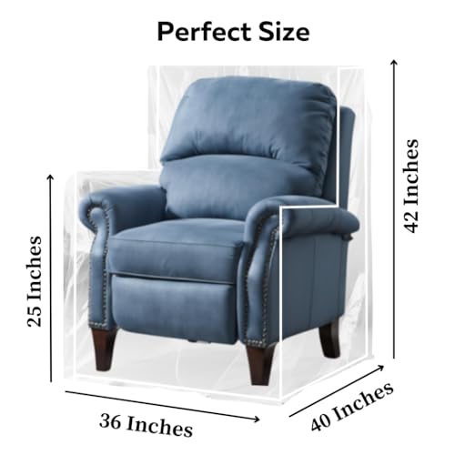 Evelots Clear Vinyl Recliner & Armchair Cover, Waterproof Protector - size: Armchair
