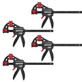 4-Pack 6" Bar Clamps for Woodworking Set with GS Certificate - size: 6''