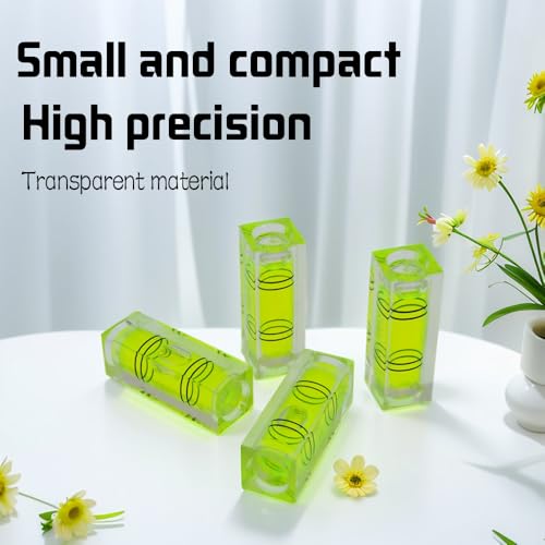 High precision mini bubble, double line small level bubble, three line flat ball household level ruler can be turned 180 degrees (Non-magnetic, 29 * 10 * 10mm（4PCS)) - size: 29*10*10mm（4PCS)