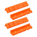 HARFINGTON 2 Set Vise Jaw Pads 5" Rubber V-Shape Magnetic Vise Soft Jaws Standard Anti-Scratches Vice Covers Tools for DIY Making Woodworking Clamping Plumbing, Orange - size: 5"