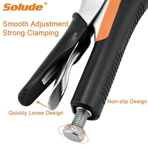 14-Inch C-Clamp Locking Pliers,Heavy Duty Vise Grip Welding Clamp With Swivel Pads for Woodworking,Home,Metalworking,Auto Repair(2 Pack) - size: 14 inch 2 Pack