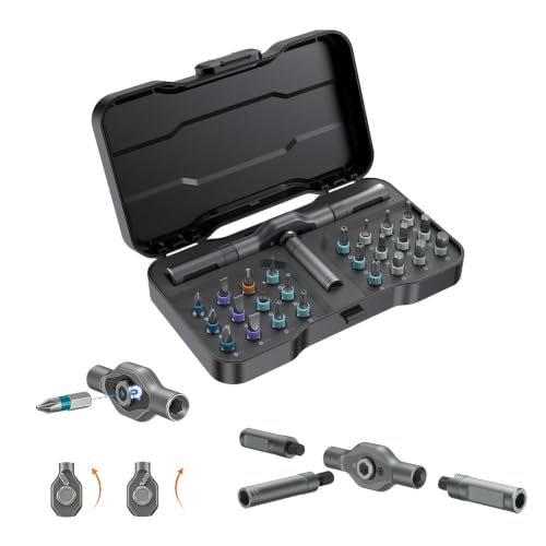 Asnish 24 in1 Magnetic Screwdriver Set Mini Precision Screwdriver Set - color: Black-gray, size: 24 In 1