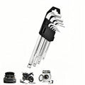 Professional 9-Piece Ball End Hex Key Set, Chrome Vanadium Steel L-Wrenches, 1.5-10mm Metric Sizes, Industrial-Grade with Storage Case for Automotive, Motorcycle, DIY Repair (L) - size: L