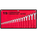 19-Piece Complete Metric Combination Wrench Set in Roll-up Pouch, No Skipped Metric Sizes 6mm - 24mm | Best Value Wrench Set, Ideal for General Household, Garage, Workshop, Auto Repairs, Emergency - size: 19-Piece Metric Set