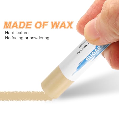 HARFINGTON 5pcs Wood Filler Sticks Wooden Wax Touch Up Furniture Repair Crayons for Scratch Hole Wood, Oak - color: Oak