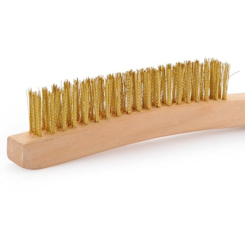MAXMAN Brass Brush 2Pcs, 14" Soft Brass Bristle, Rust & Weld Cleaner - style: 2Psc Soft Brass Brush