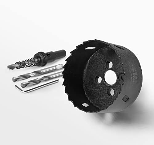 2-1/2 Inch Hole Saw with 3/8" Triangle Shank Quick Change Arbor, JTemgle Bi-Metal Hole Saw Heavy Duty Hole Cutting Tool for Cornhole Boards, Recessed Lights, Wood, Plastic, Drywall & Soft Metal - size: 2-1/2"
