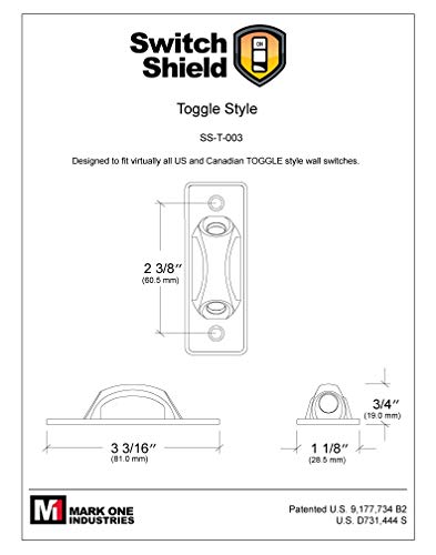 Clear Light Switch Guards, 3 - Pack | Toggle Style | Child Safety Cover | Light Switch Protection | Two Levels of Security | Home and Office