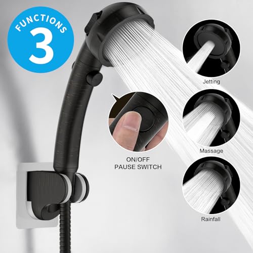 KAIYING RV & Camper High Pressure Handheld Shower Head with Pause Button - color: Oil Rubbed Bronze