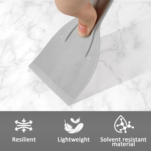 6 PCS Plastic Putty Knife, Flexible Paint Scrapers, Spackle Tool for Spackling, Repairing Drywall, Removing Wallpaper and Applying Plaster