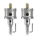 2-Pack 1-3/4" TCT Hole Saws for Hard Metal, Heavy Duty 45mm Tungsten Carbide Tipped Hole Cutters Set with Spring-Loaded Pilot Drill Bits for Stainless Steel, Metal, Iron, and Plastic - size: 1-3/4" (45mm) X 2Pcs