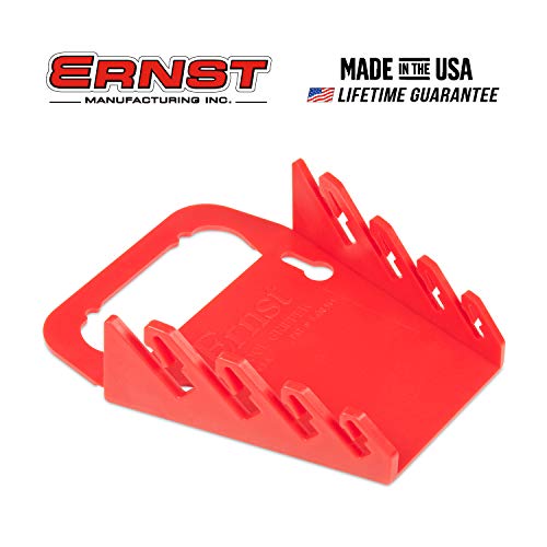 Ernst Manufacturing 5040-Red Gripper Wrench Organizer, Holds 4 Wrenches, Red - color: Red, size: 4 Tool, style: Standard